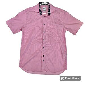 OSCAR of Sweden Shirt Mens Size 40/Medium Button-down Floral Wrinkle Free